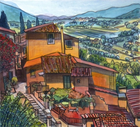 DeAnn L Prosia Watercolors with Colored Pencil watercolor with colored pencil
