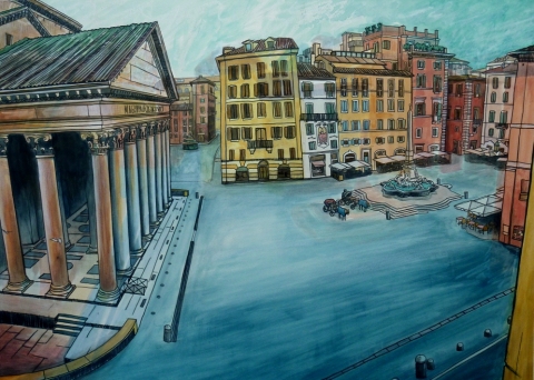 DeAnn L Prosia Watercolors with Colored Pencil watercolor with colored pencil