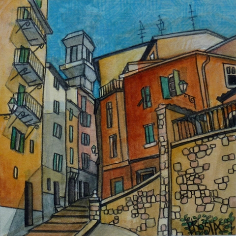 DeAnn L Prosia Watercolors with Colored Pencil Watercolor with colored pencil