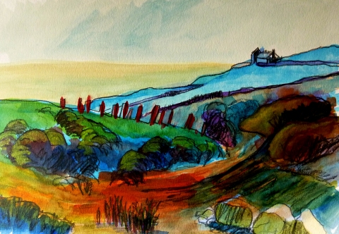DeAnn L Prosia Watercolors with Colored Pencil watercolor with color pencil