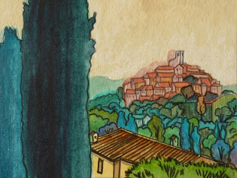 DeAnn L Prosia Watercolors with Colored Pencil watercolor with color pencil