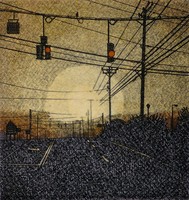 DeAnn L Prosia Line Etchings Line Etching with Watercolor