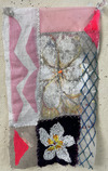  New Work 2022-23 Acrylic paint, thread, fabric, plastic mesh on linen and dropcloth
