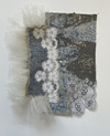  New Work 2022-23 Acrylic and latex paint, tulle, lace, thread on linen and dropcloth.