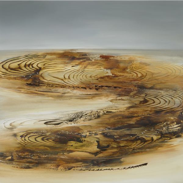 DEBORAH WEISS NEW TERRAIN oil on panel