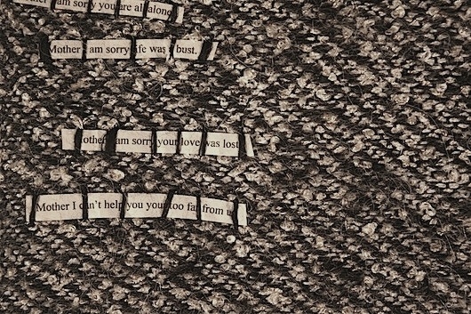 Sequence of events / detail Textiles wool and rice paper