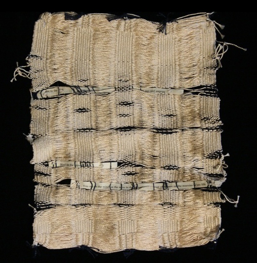 Nest Textiles study using silk thread and rice paper