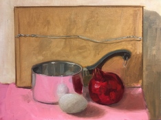 Deborah Pohl  Still Lifes and Constructions Oil on canvas board