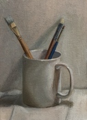 Deborah Pohl  Still Lifes and Constructions Oil on canvas board
