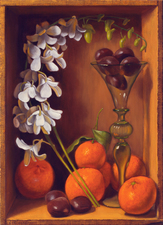Denise Mickilowski  Flower Paintings oil on panel