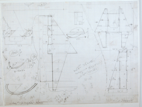 Diane Simpson Historical (1984-1990) graphite on vellum graph paper