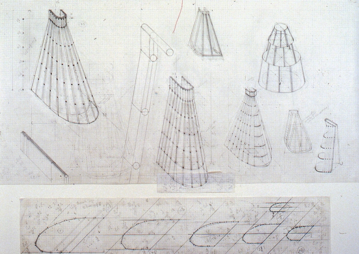 Diane Simpson Historical (1984-1990) pencil on vellum graph paper