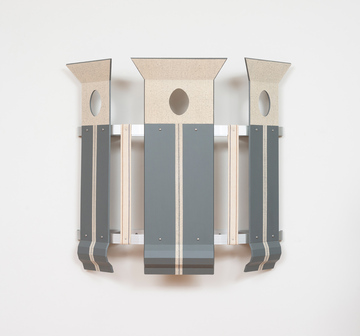  Applied Arts (2019-2023) MDF, aluminium, crayon, colored pencil, canvas, webbing 