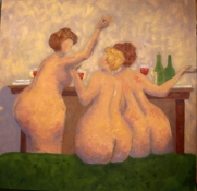 Diane Hardy Waller Paintings: Big Boned Girls Oil on Canvas