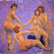 Diane Hardy Waller Paintings: Big Boned Girls Oil on Canvas