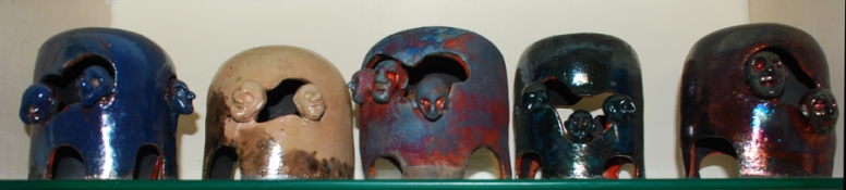 Diane Hardy Waller Sculpture and Art Clay.   high-fired or raku fired stoneware