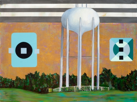 White Water Tower Available Paintings Oil on Panel