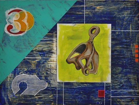 Second Number 3 Available Paintings Mixed Media on Panel
