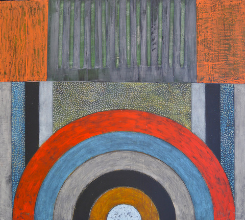 Composition 48 Quirk Gallery Show Cold wax and oil