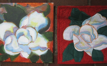 Nancy Tuttle Quilts & paintings Painting & quilt