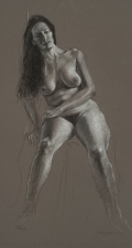 David Philips Drawings Charcoal & White chalk on toned paper