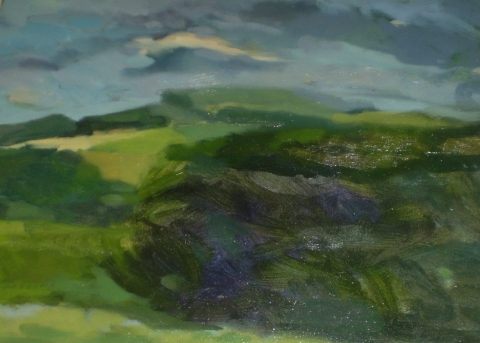 eamonn robbins slade valley  oil on canvas