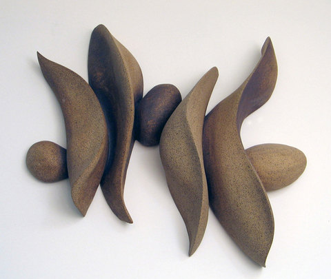Elaine Lorenz Wall Sculptures Unglazed Ceramic	
