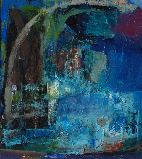 elaine souda Paintings:  Blue Notes Acrylic on Paper