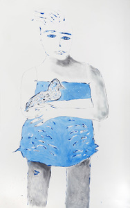 ELENI SMOLEN Guardian Series/2019 > Oil and ink on Arches oil paper