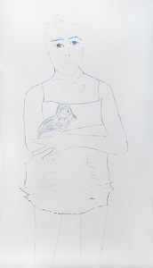 ELENI SMOLEN Guardian Series/2019 > Oil, ink, graphite on Arches oil paper