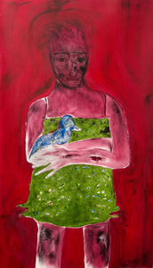 ELENI SMOLEN Guardian Series/2019 > Oil and ink on Arches oil paper