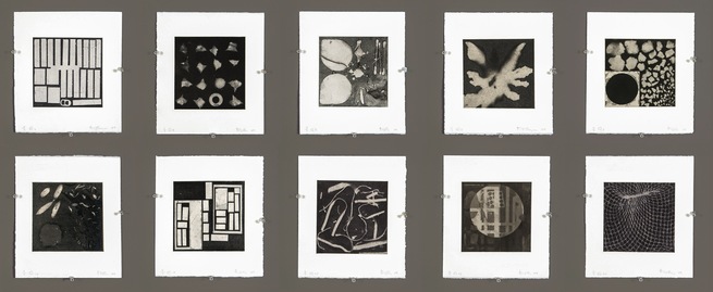 Elisabeth Haly Meyer The Quiddity boxed print project, 72 intaglio prints 