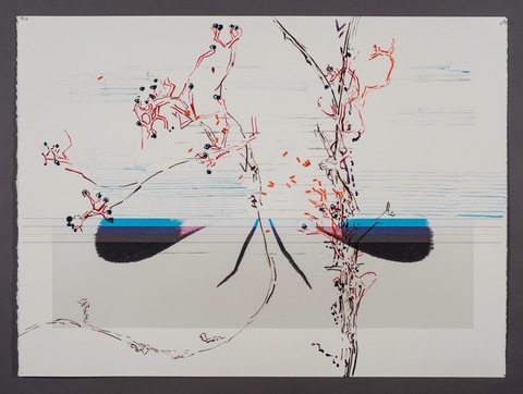 Elisabeth Haly Meyer 2013-2014 Digital Print, Vinyl, Sumi Ink, Acrylic Ink, Colored Pencil on Arches Paper