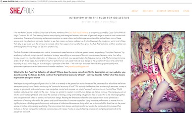 SHE/FOLK Interview with Go!PushPops collective, 2015