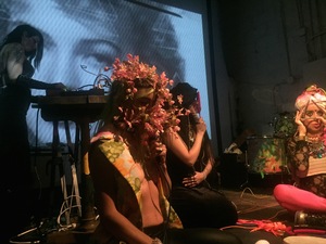 GODDESS PARTY IV, 2016, ritual and live sound collaboration with Doorways of Le Sphinxx and Monchy Indie, Secret Project Robot, Bushwick, Brooklyn, NY, photo: David J Williams