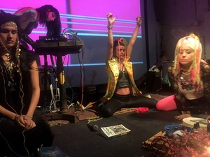 GODDESS PARTY IV, 2016, ritual and live sound collaboration with Doorways of Le Sphinxx and Monchy Indie, Secret Project Robot, Bushwick, Brooklyn, NY, photo: David J Williams
