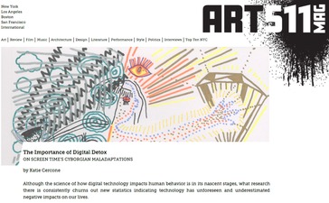 Art511 Magazine, The Importance of Digital Detox: ON SCREEN TIME’S CYBORGIAN MALADAPTATIONS by Katie Cercone Featuring drawings by Elisa Garcia de la Huerta 