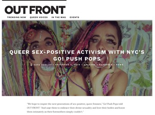 Queer Sex Positive Activism with Go!PushPops Collective OUT FRONT, 2018