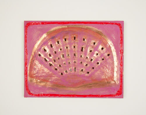 Elisa Lendvay Studio The Pool (and garden) 2025, and related, selecting images steel, copper, wood, paper, gouache, acrylic and oil