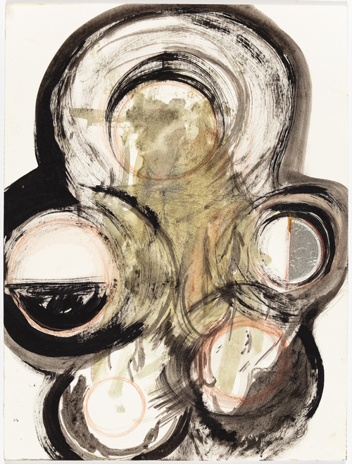 Elisa Lendvay Studio The Pool (and garden) 2025, and related, selecting images acrylic, gouache, colored pencil, and collage on paper 