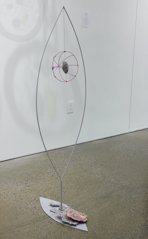 Elisa Lendvay Studio The Pool (and garden) 2025, and related, selecting images steel, primer, acrylic, copper and steel wire, cast plaster from cabbage,cast aluminum, paper pulp and medium