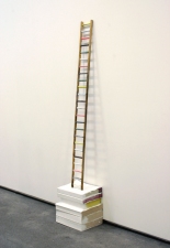 Elisa Lendvay Studio Reiterations (memory) and Thought forms wood, acrylic paint, phone books