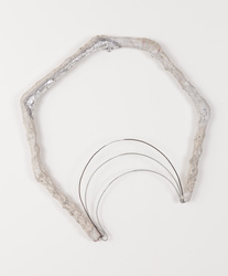 Elisa Lendvay Studio Moon of the Moon, Giampietro Gallery Bamboo, papier mache, silver leaf, graphite, wire