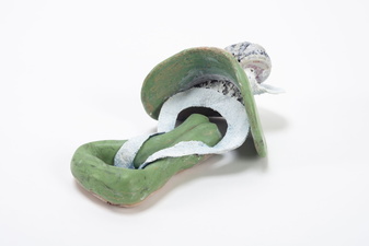 Elisa Lendvay Studio Shop  ceramic, bottlecaps, wire, felt, acrylic paint 
