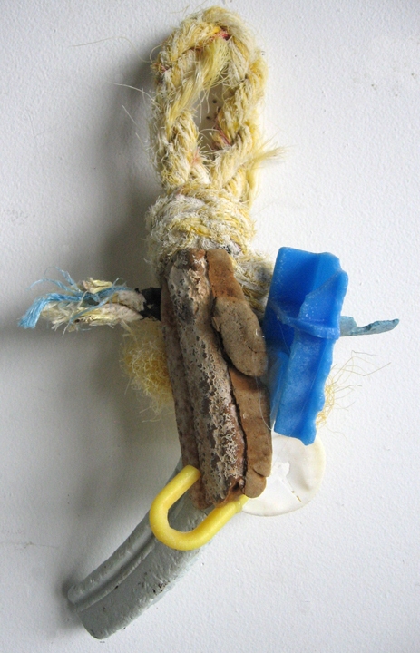 crucifix Washed Up flotsam & hot glue