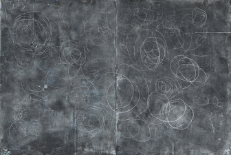 Elizabeth Harris WALL SCULPTURE Encaustic, graphite, and marble dust on panel