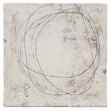 Elizabeth Harris WALL SCULPTURE Encaustic and graphite on canvas and wood panel