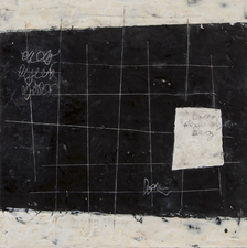 Elizabeth Harris WALL SCULPTURE Encaustic, oil, marble dust, and graphite on wood panel