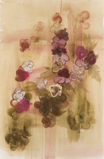 Elizabeth Riggle Roses gouache and watercolor on paper