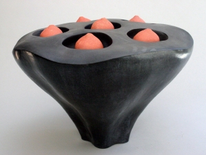 Ellen Schön  Wellspring Series Smoke-fired clay